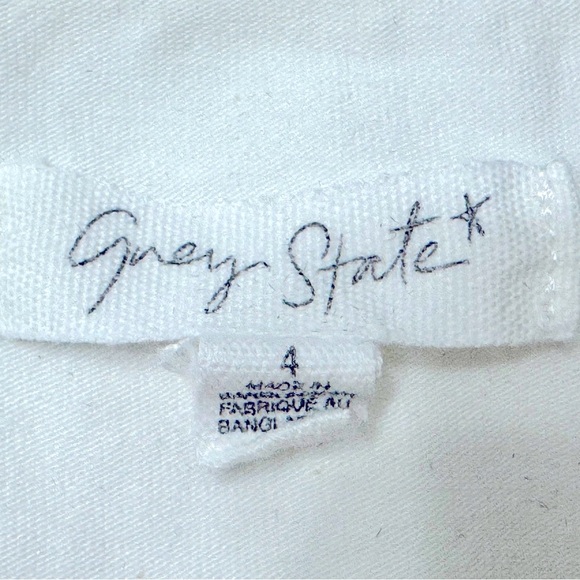 Grey State EUC Sz XL Ivory Shirred Short Puff Sleeve Top - Picture 5 of 5